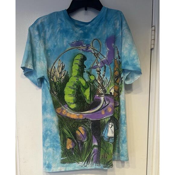 Liquid Blue Other - Liquid Blue 2015 Alice In Wonderland Hookah Mushroom Tie Dye T Shirt Size Medium